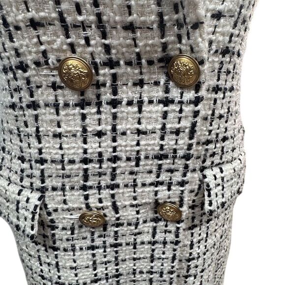 EUC Alice + Olivia Women's Tweed Mini Dress Size 4 - White - Picture 4 of 7